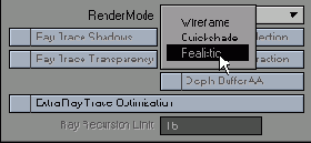 Из меню режимов формирования изображения выберите пункт Realistic